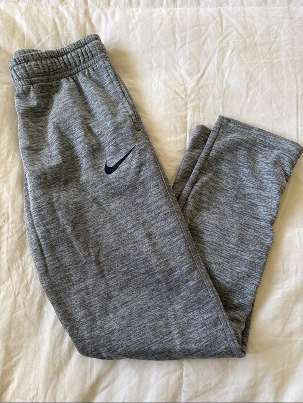 Nike Gray Kids Sweat Joggers with Swoosh